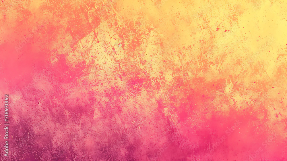 Tropical fruit punch gradient with shades of pink, orange, and yellow, enhanced by a grainy texture for a refreshing summer poster