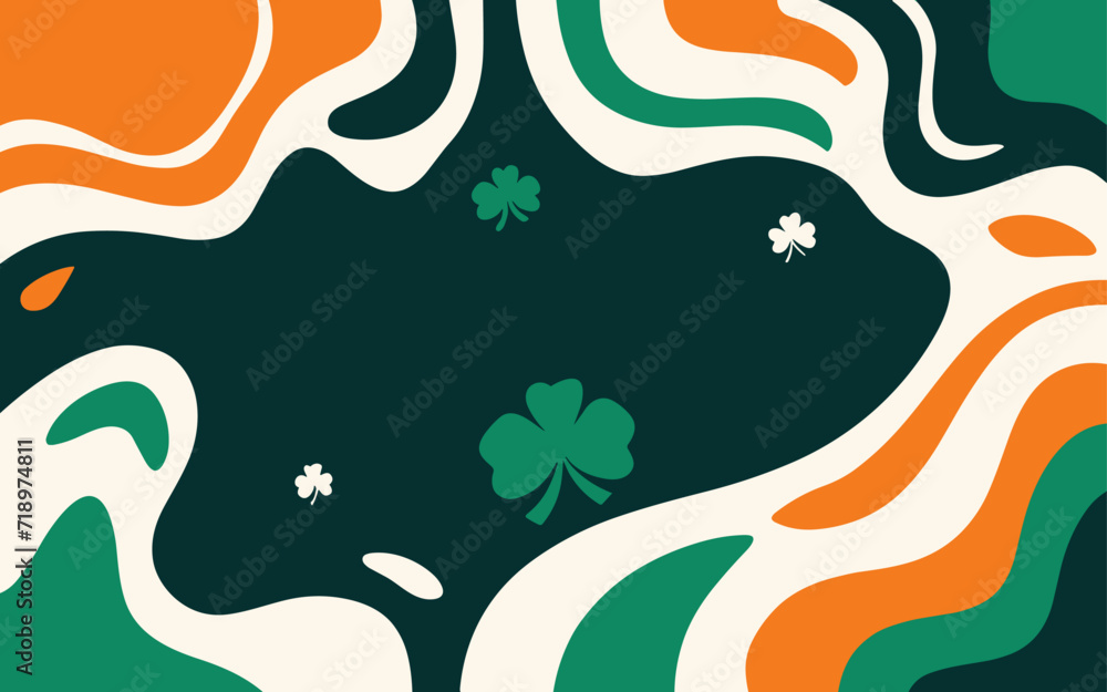 Abstract background poster. Good for fashion fabrics, postcards, email header, wallpaper, banner, events, covers, advertising, and more. St. patrick's day, women's day, mother's day background.