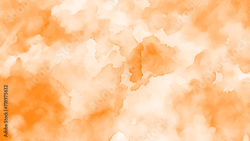 Abstract orange watercolor background. Orange water color splash texture. Grunge watercolour illustration