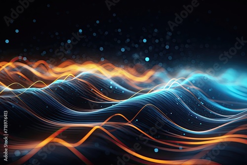 A visualization of sound waves in motion generative AI