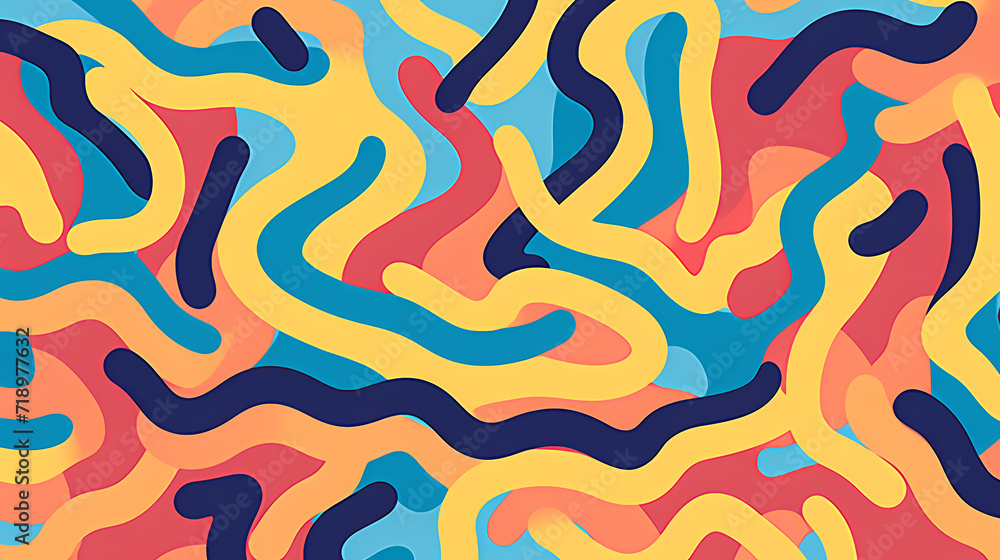 Funny doodle seamless pattern, artistic background Funny doodle seamless pattern, artistic background