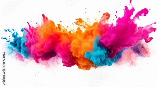 Happy Holi beautiful colors, background, banner, template photo