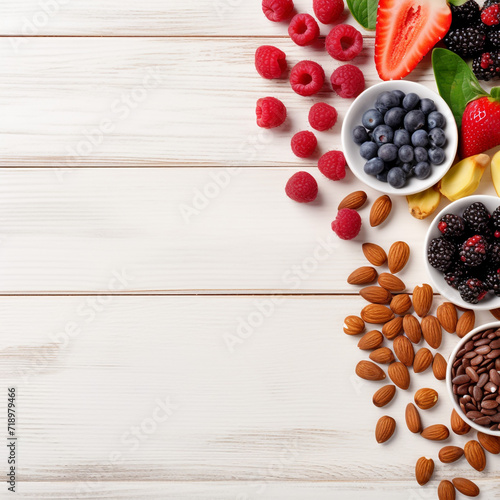 Superfoods Healthy food Nuts berries fruits