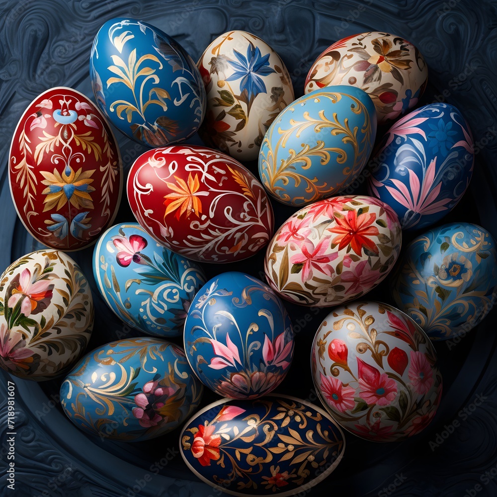 easter eggs in a row easter eggs in a row