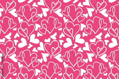 Heart pattern  Valentine s Day seamless pattern  Valentine s Day background.