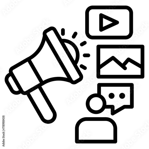 Media Relations Icon Element For Design