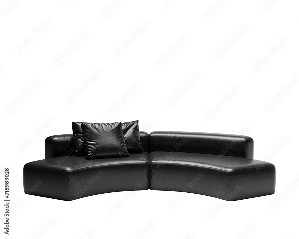 Modern leather corner sofa isolated on white background. Furniture Collection. Modern leather corner sofa isolated on white background. Furniture Collection.