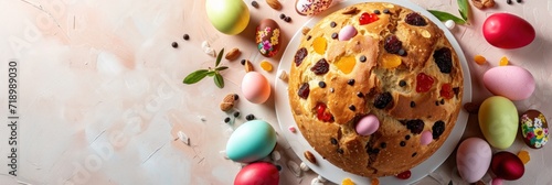  Easter eggs, creating an extravagant and festive banner that highlights the culinary delight of the occasion