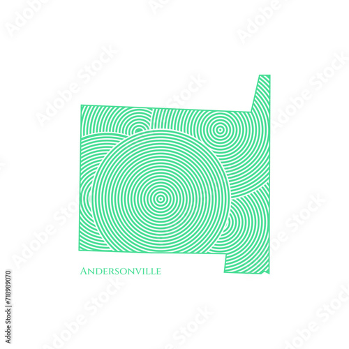 Andersonville Map - World Map International vector template. America region silhouette vector illustration photo