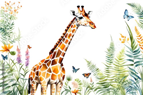 giraffe in the jungle