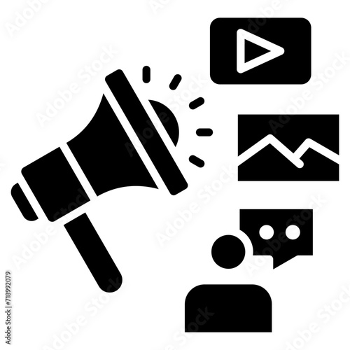 Media Relations Icon Element For Design