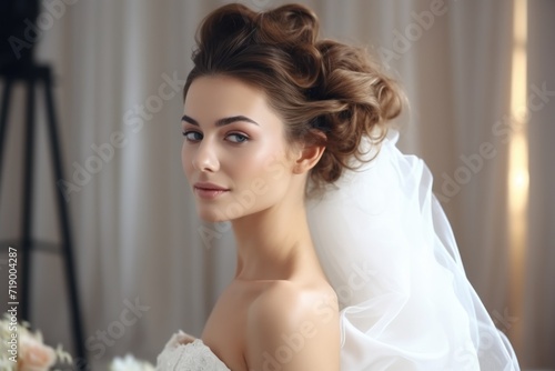 portrait of a girl bride photo