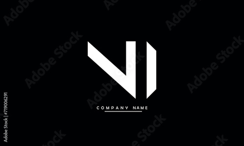 NI, IN, N, I Abstract Letters Logo Monogram