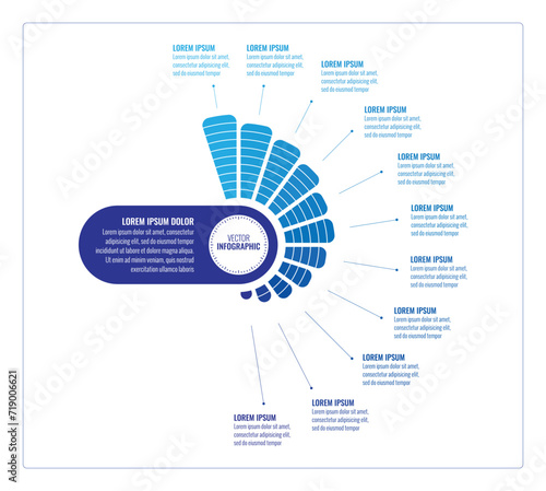 eleven options web, annual report, internet informational template. round business infographic template