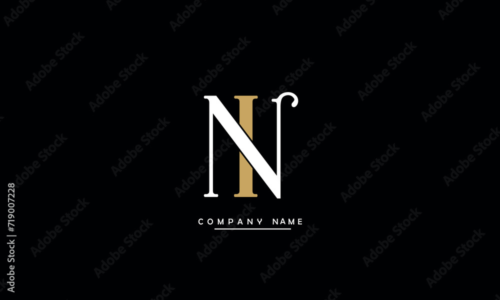 NI, IN, N, I Abstract Letters Logo Monogram NI, IN, N, I Abstract Letters Logo Monogram