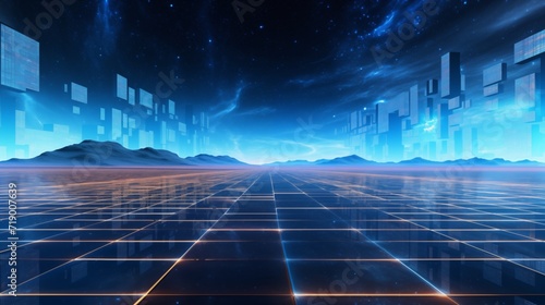 Surreal world of a data mirage mirage, abstract forms create a mirage within a mirage, elusive nature of digital information