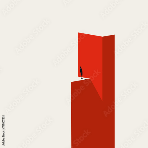 Career ambition, business vector concept. Symbol of growth, success, motivation and aspiration. Minimal illustration.