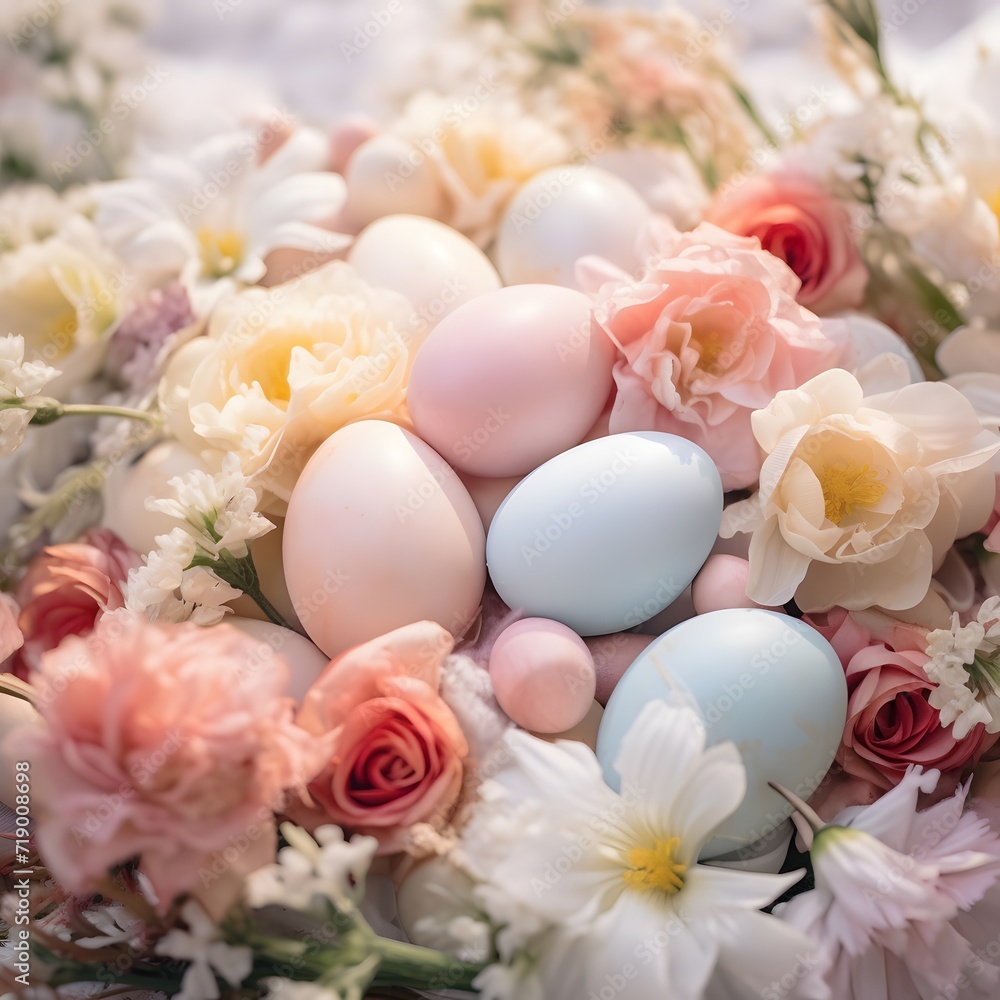 easter eggs and flowers easter eggs and flowers