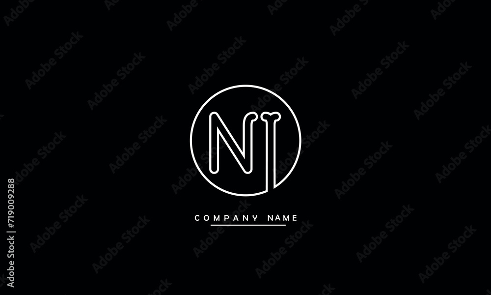 NI, IN, N, I Abstract Letters Logo Monogram NI, IN, N, I Abstract Letters Logo Monogram