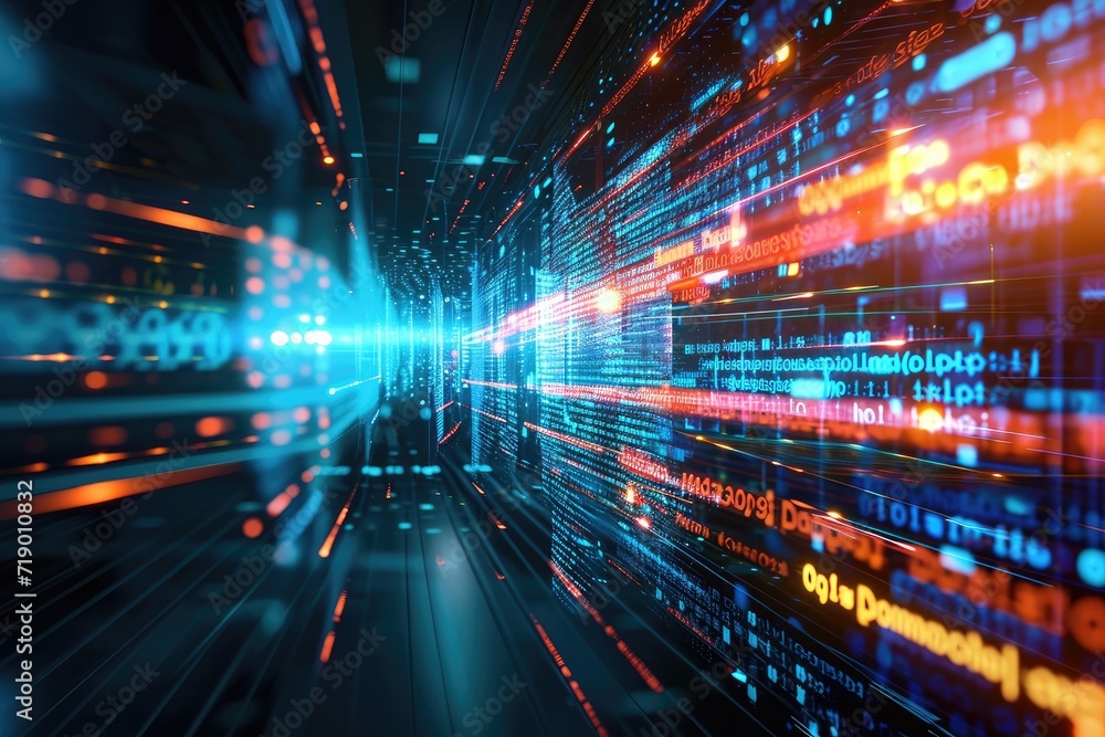 Abstract Colourful Background, Data Transfer on cloud internet concept. Generative AI Abstract Colourful Background, Data Transfer on cloud internet concept. Generative AI