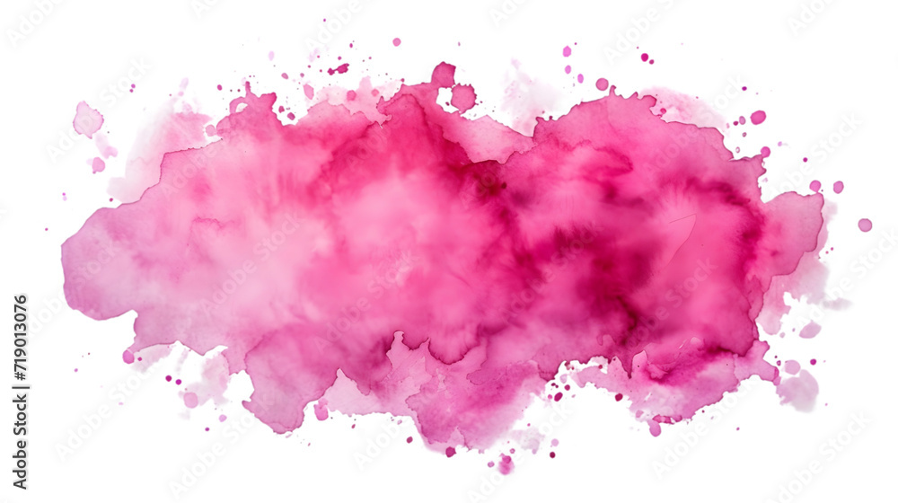 Pink Watercolor Stain on Transparent Background Pink Watercolor Stain on Transparent Background