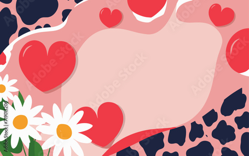 Abstract background poster. Good for fashion fabrics, postcards, email header, wallpaper, banner, events, covers, advertising, and more. Valentine's day, women's day, mother's day background.