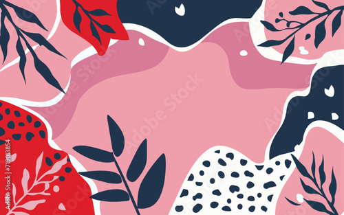 Abstract background poster. Good for fashion fabrics, postcards, email header, wallpaper, banner, events, covers, advertising, and more. Valentine's day, women's day, mother's day background. © TasaDigital