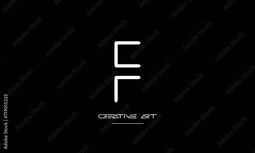 EF, FE, E, F abstract letters logo monogram EF, FE, E, F abstract letters logo monogram