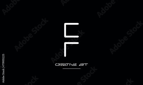 EF, FE, E, F abstract letters logo monogram