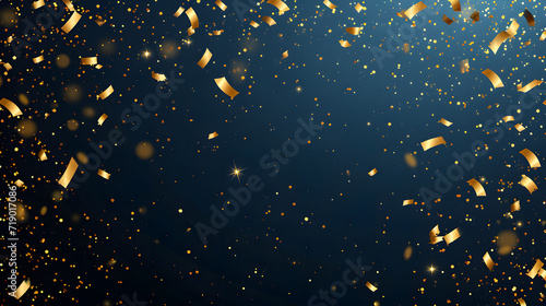 Navy Blue background with pink scattered confetti copy space for text