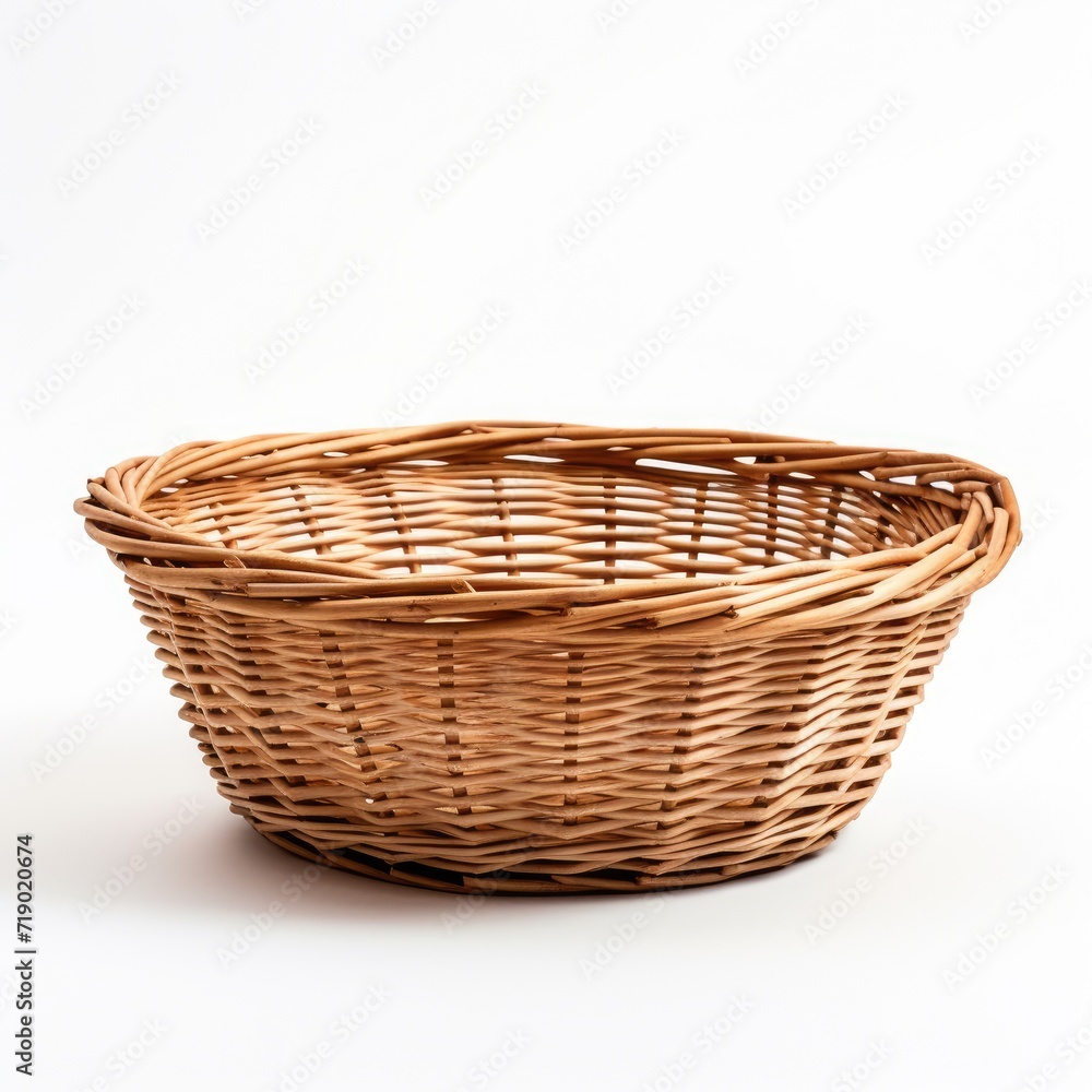 Basket on white background