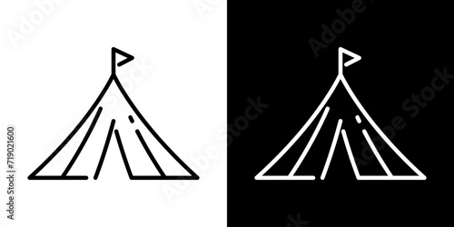 シンプルなテントアイコン