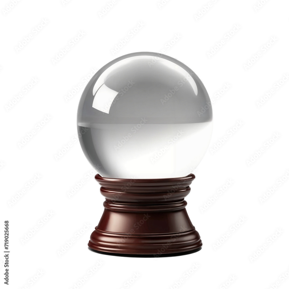 Crystal ball isolated in transparent background Crystal ball isolated in transparent background