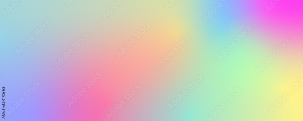 Rainbow abstract pastel gradient background with blur effect. Vector banner wallpaper texture.