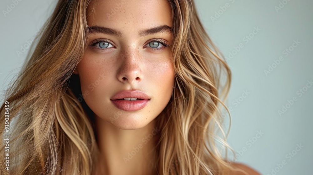 portrait of a blonde girl with blue eyes portrait of a blonde girl with blue eyes