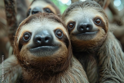 Sloth Speed Dating Event: Picture sloths engaging in a speed dating event, showcasing their charm in slow-motion encounters