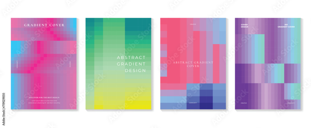 Abstract gradient background cover vector. Modern digital wallpaper with vibrant color, pixel. Futuristic landing page illustration for branding, commercial, advertising, web, poster.
