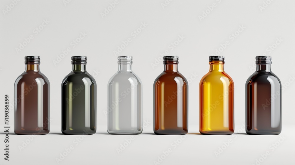 Maqueta de varias botellas. Generado por IA. Maqueta de varias botellas. Generado por IA.