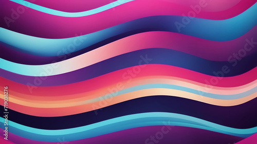 Abstract wavy background with dynamic effect. Color gradients for design. Vector Illustration. stock illustration