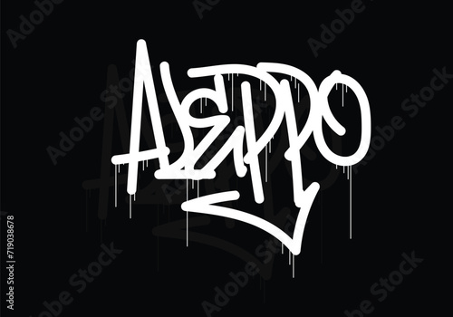 ALEPPO city graffiti tag style photo