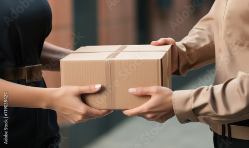 Close up photo of hands receiving parcel © Daniela