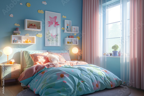 Cozy Child Bedroom with Toys in a Stylish and Comfortable Home Interior