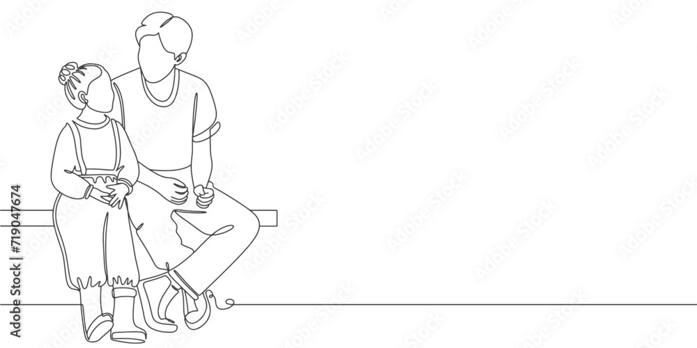 Father and daughter line art style vector illustration. Family illustration. Father's Day. line art drawing. Vector illustration. Father and daughter line art style vector illustration. Family illustration. Father's Day. line art drawing. Vector illustration.