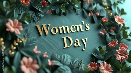  green backdrop highlighting "Women's Day" in a refined script. ©    Laiba Rana