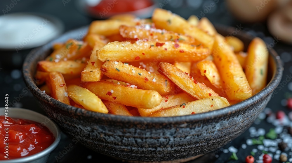 french fries, chips, fries well decorated product photo french fries, chips, fries well decorated product photo