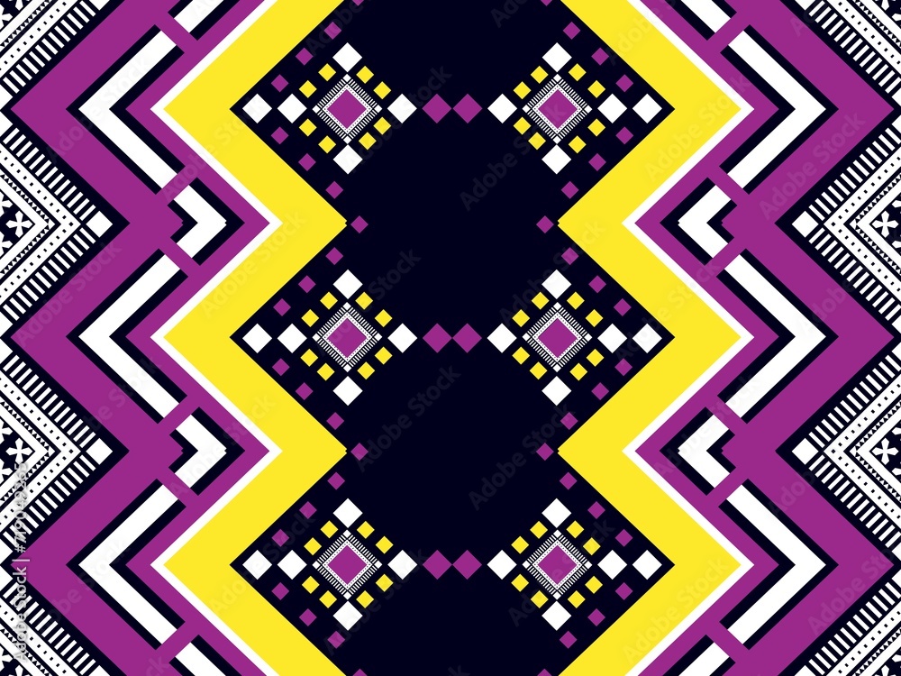 Geometric patterns with simple shapes. Tribal and ethnic fabrics. African, American, Mexican, Indian styles. Simple geometric pattern elements are best used in web design, business textile printing.