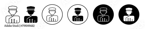 concierge icon sign set in outline style graphics design