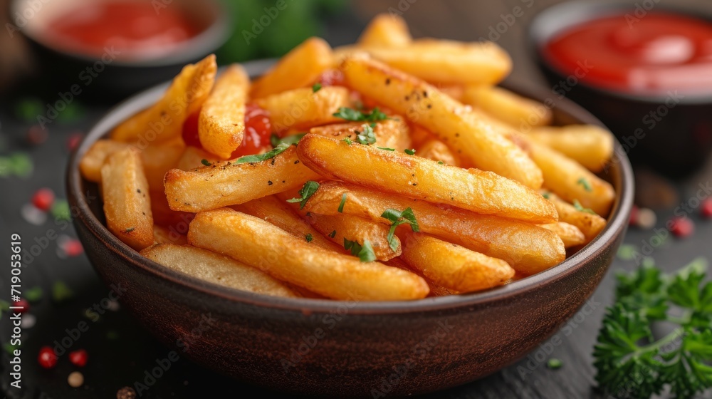french fries, chips, fries well decorated product photo french fries, chips, fries well decorated product photo