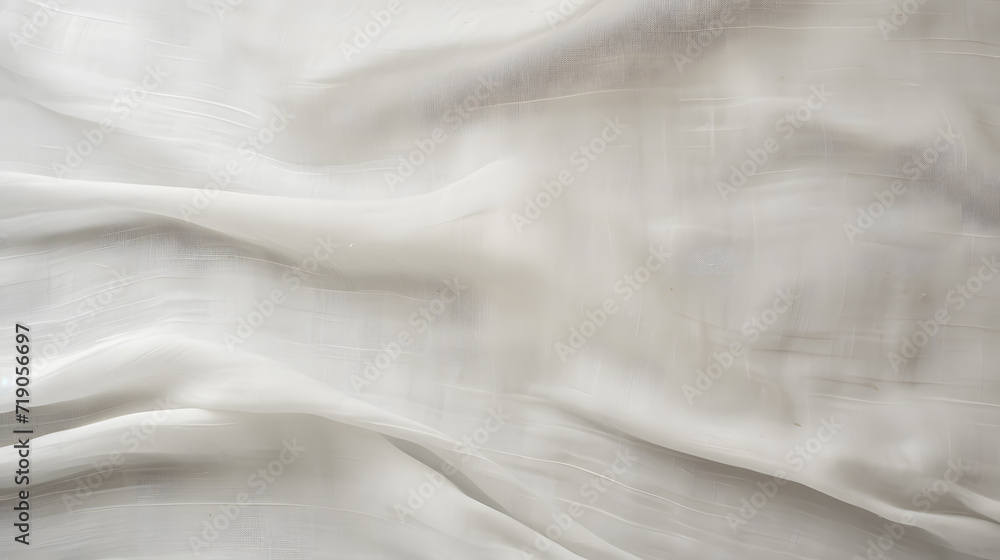 Soft draped neutral beige linen fabric texture, textile background with abstract folds Soft draped neutral beige linen fabric texture, textile background with abstract folds