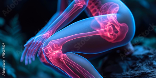 X-ray shot of a thigh tendon injury